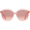 Gucci - Specialized Fit Round Frame Acetate Sunglasses - Transparent Peach Acetate - Gucci Eyewear - Avvenice