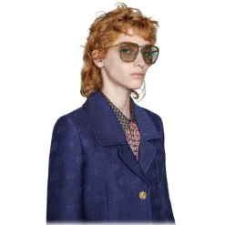 Gucci - Square Acetate and Metal Sunglasses - Tortoiseshell - Gucci Eyewear - Avvenice