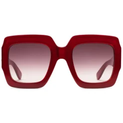 Gucci - Square Acetate Sunglasses - Red - Gucci Eyewear - Avvenice