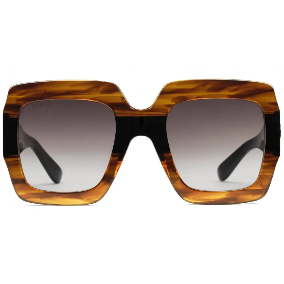 Gucci - Square Acetate Sunglasses - Black and Turtle Acetate - Gucci Eyewear - Avvenice