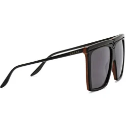 Gucci - Square Acetate Sunglasses - Black - Gucci Eyewear - Avvenice