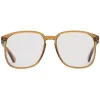 Gucci - Square Frame Acetate Glasses - Transparent Amber Acetate - Gucci Eyewear - Avvenice
