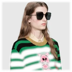 Gucci - Square Frame Sunglasses - Gold - Gucci Eyewear - Avvenice
