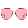 Gucci - Square Frame Sunglasses - Pink - Gucci Eyewear - Avvenice