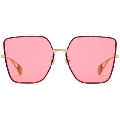 Gucci - Square Frame Sunglasses - Pink - Gucci Eyewear - Avvenice
