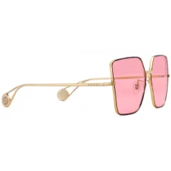 Gucci - Square Frame Sunglasses - Pink - Gucci Eyewear - Avvenice