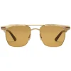 Gucci - Square Metal Sunglasses - Gold and Light Horn - Gucci Eyewear - Avvenice