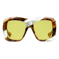 Gucci - Square Oversize Frame Acetate Sunglasses - Tortoiseshell and White Mother of Pearl - Gucci Eyewear - Avvenice