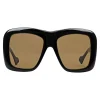 Gucci - Square Oversize Sunglasses - Glossy Black - Gucci Eyewear - Avvenice