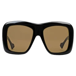 Gucci - Square Oversize Sunglasses - Glossy Black - Gucci Eyewear - Avvenice