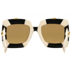 Gucci - Square Oversize Sunglasses with Swarovski Crystals - White - Gucci Eyewear - Avvenice