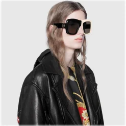 Gucci - Square Oversize Sunglasses - Bicolor - Gucci Eyewear - Avvenice