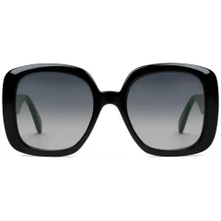 Gucci - Square Sunglasses with Web - Black - Gucci Eyewear - Avvenice