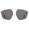 Gucci - Square Sunglasses with Optimal Fit - Gold Metal Frame - Gucci Eyewear - Avvenice