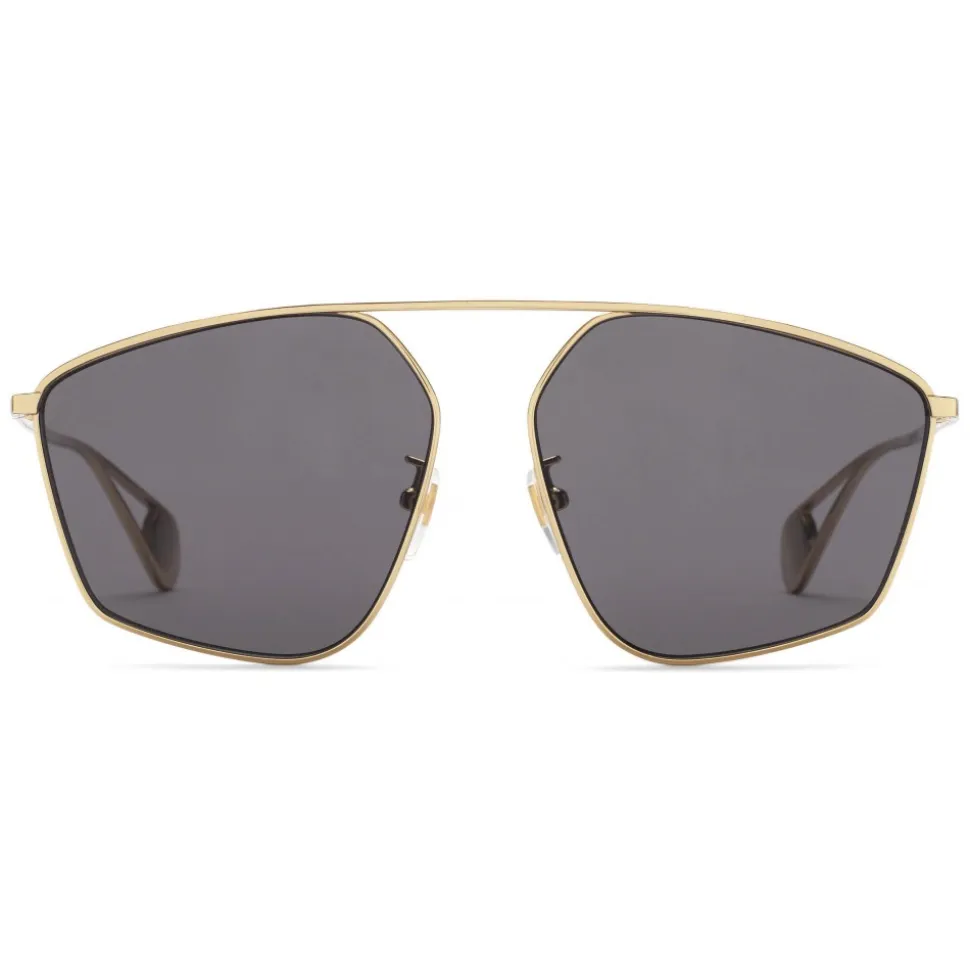 Gucci - Square Sunglasses with Optimal Fit - Gold Metal Frame - Gucci Eyewear - Avvenice