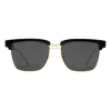 Gucci - Squared Metal and Acetate Sunglasses - Black Dark - Gucci Eyewear - Avvenice