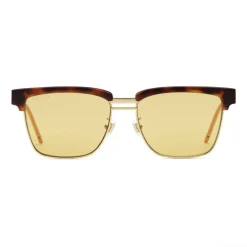 Gucci - Squared Metal and Acetate Sunglasses - Tortoise - Gucci Eyewear - Avvenice