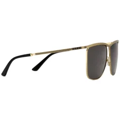 Gucci - Square-Frame Sunglasses - Gold Grey - Gucci Eyewear - Avvenice