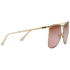 Gucci - Square-Frame Sunglasses - Gold Burgundy - Gucci Eyewear - Avvenice