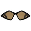 Gucci - Sunglasses with Diamond Frame - Glossy Black - Gucci Eyewear - Avvenice