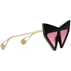 Gucci - Sunglasses with Mask Frame - Glossy Black - Gucci Eyewear - Avvenice