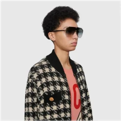 Gucci - Sunglasses with Mask Frame - Green - Gucci Eyewear - Avvenice