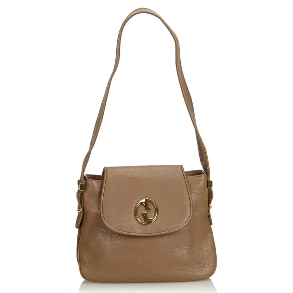 Gucci Vintage - 1973 Leather Shoulder Bag - Brown - Leather Handbag - Luxury High Quality - Avvenice