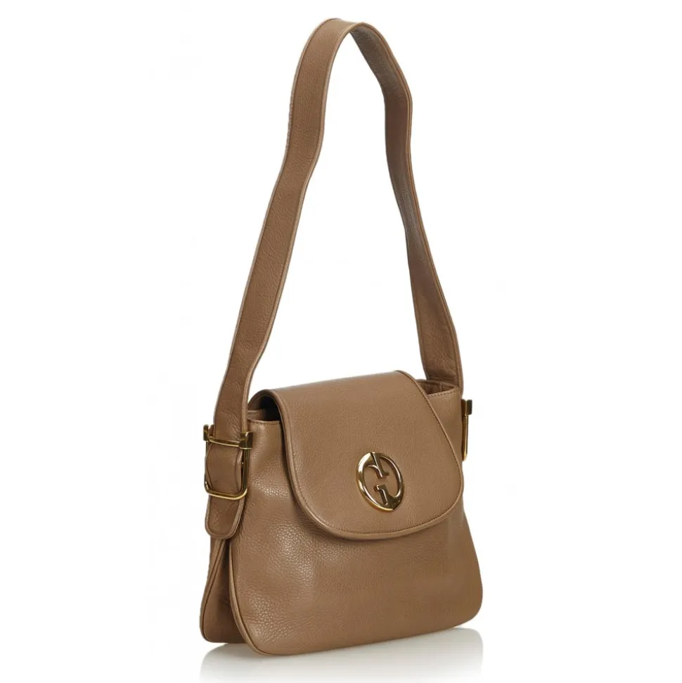Gucci Vintage - 1973 Leather Shoulder Bag - Brown - Leather Handbag - Luxury High Quality - Avvenice