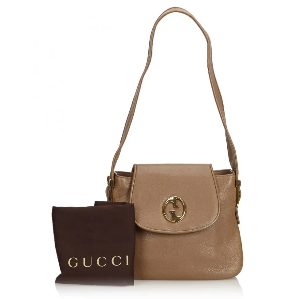 Gucci Vintage - 1973 Leather Shoulder Bag - Brown - Leather Handbag - Luxury High Quality - Avvenice