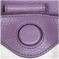 Gucci Vintage - Bamboo Leather Shopper Bag - Purple - Leather Handbag - Luxury High Quality - Avvenice