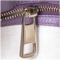 Gucci Vintage - Bamboo Leather Shopper Bag - Purple - Leather Handbag - Luxury High Quality - Avvenice