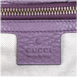 Gucci Vintage - Bamboo Leather Shopper Bag - Purple - Leather Handbag - Luxury High Quality - Avvenice