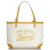 Gucci Vintage - Canvas Craft Tote Bag - White - Leather Handbag - Luxury High Quality - Avvenice