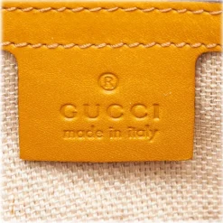 Gucci Vintage - Canvas Craft Tote Bag - White - Leather Handbag - Luxury High Quality - Avvenice