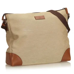 Gucci Vintage - Canvas Crossbody Bag - Brown - Leather Handbag - Luxury High Quality - Avvenice