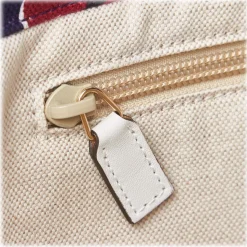 Gucci Vintage - Canvas Heartbeat Tote Bag - Blue - Leather Handbag - Luxury High Quality - Avvenice