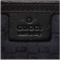 Gucci Vintage - Canvas Reins Hobo Bag - Black - Leather Handbag - Luxury High Quality - Avvenice