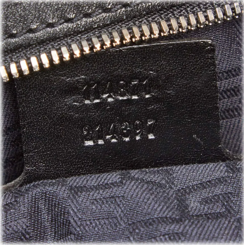 Gucci Vintage - Canvas Reins Hobo Bag - Black - Leather Handbag - Luxury High Quality - Avvenice