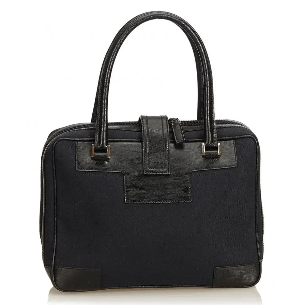 Gucci Vintage - Canvas Tote Bag - Black - Leather Handbag - Luxury High Quality - Avvenice