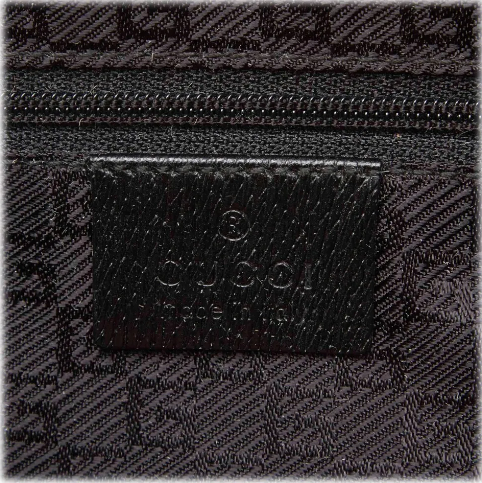 Gucci Vintage - Canvas Tote Bag - Black - Leather Handbag - Luxury High Quality - Avvenice