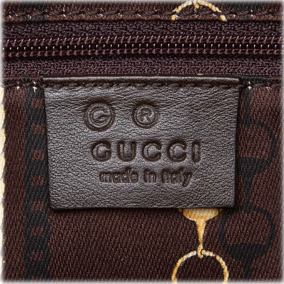 Gucci Vintage - Canvas Tote Bag - Brown - Leather Handbag - Luxury High Quality - Avvenice