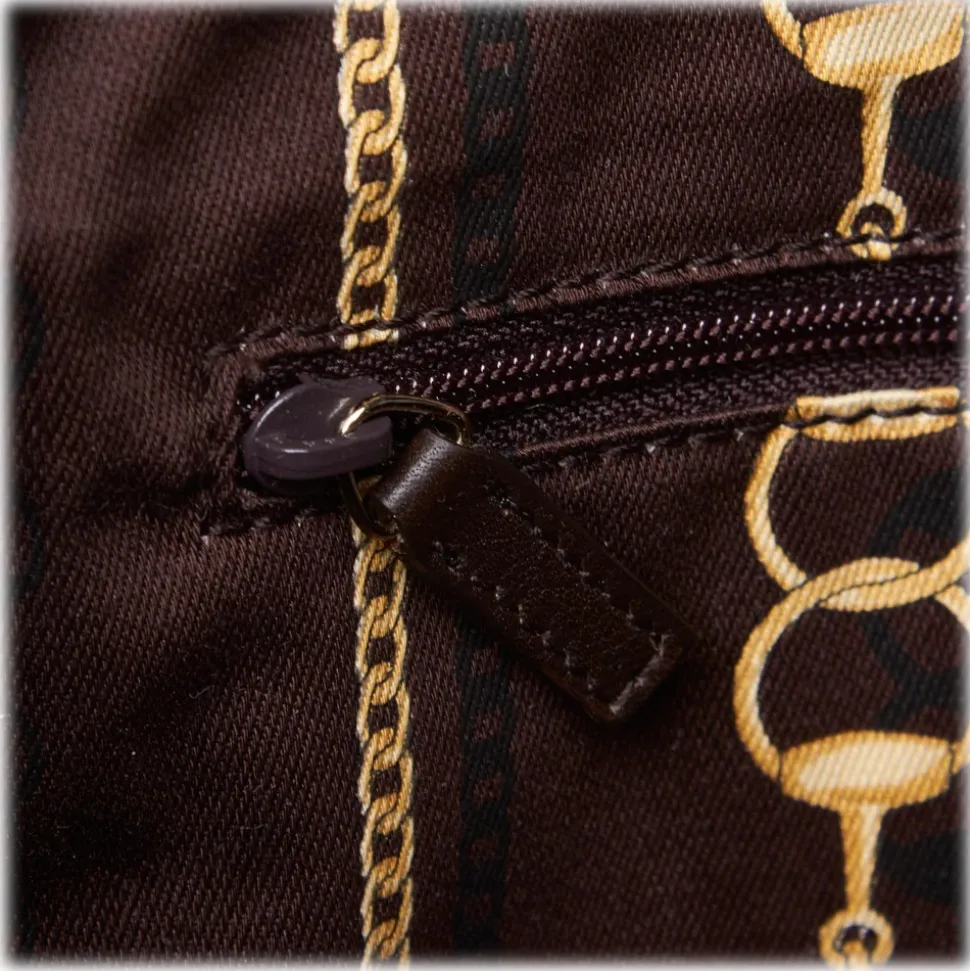 Gucci Vintage - Canvas Tote Bag - Brown - Leather Handbag - Luxury High Quality - Avvenice