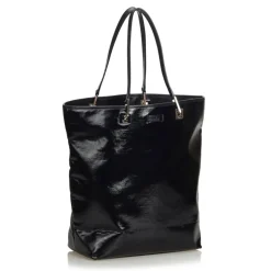 Gucci Vintage - Coated Canvas Tote Bag - Black - Leather Handbag - Luxury High Quality - Avvenice