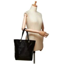 Gucci Vintage - Coated Canvas Tote Bag - Black - Leather Handbag - Luxury High Quality - Avvenice