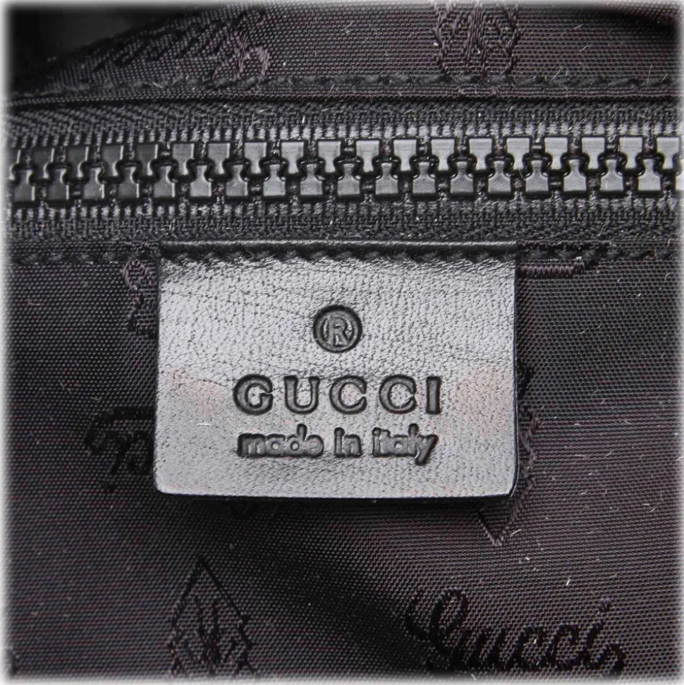 Gucci Vintage - Coated Canvas Travel Bag - Black - Leather Handbag - Luxury High Quality - Avvenice