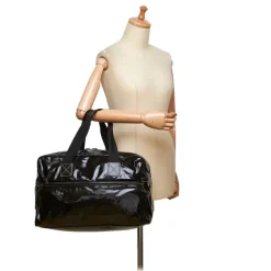 Gucci Vintage - Coated Canvas Travel Bag - Black - Leather Handbag - Luxury High Quality - Avvenice