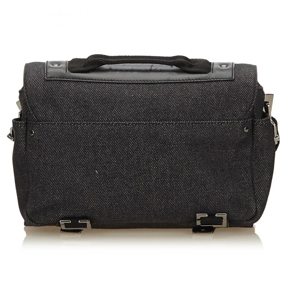 Gucci Vintage - Denim Camera Bag - Black - Leather Handbag - Luxury High Quality - Avvenice