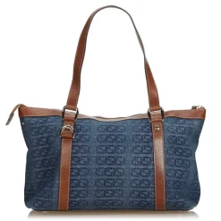 Gucci Vintage - Denim Tote Bag - Blue - Leather Handbag - Luxury High Quality - Avvenice