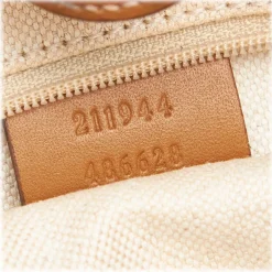 Gucci Vintage - Diamante Canvas Sukey Handbag Bag - Brown - Leather Handbag - Luxury High Quality - Avvenice