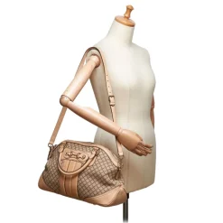Gucci Vintage - Diamante Horsebit Catherine Satchel Bag - Brown - Leather Handbag - Luxury High Quality - Avvenice